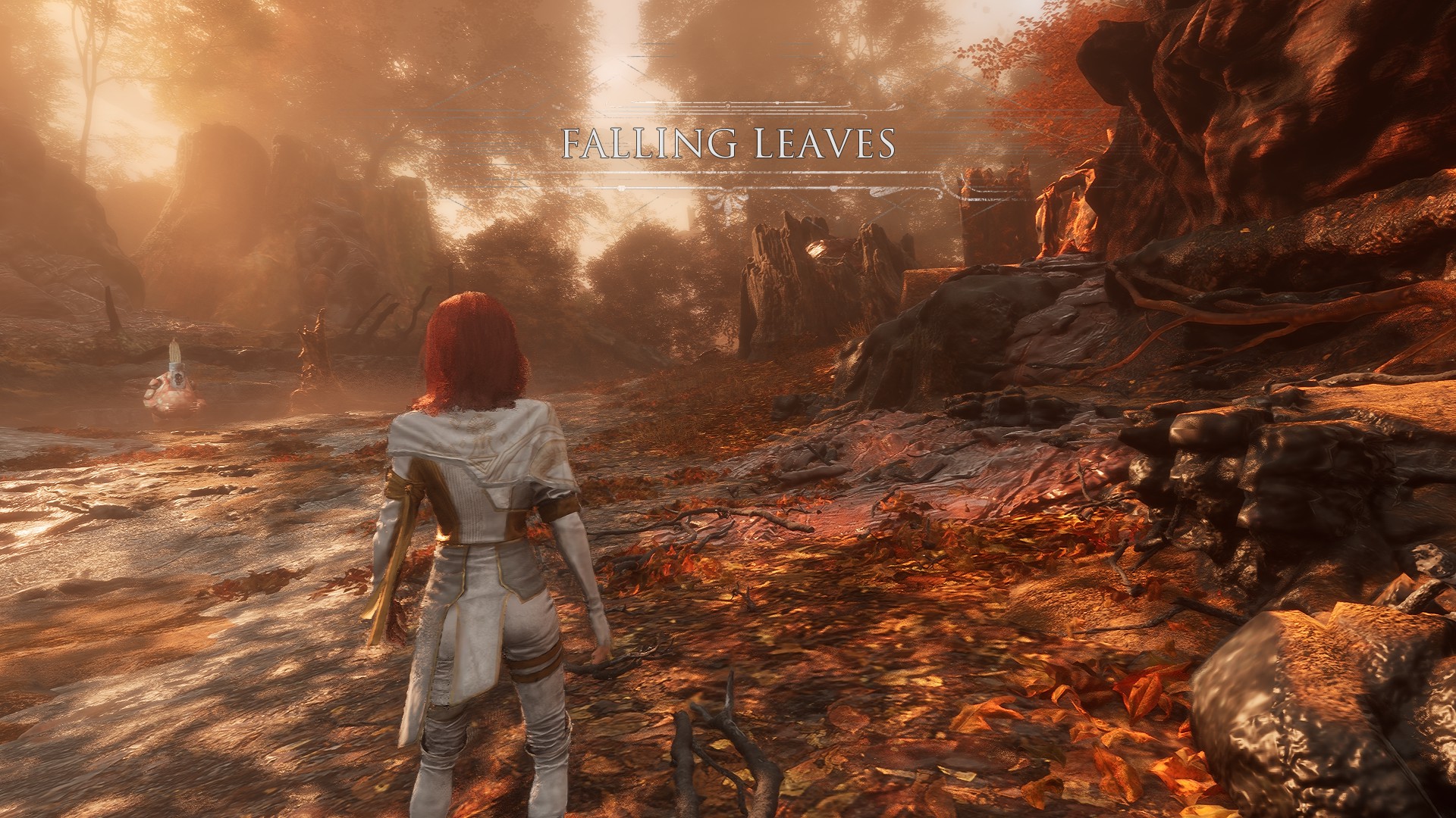 The first view you get of the Falling Leaves area